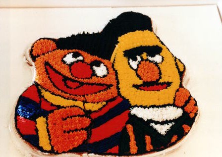 Bert and Ernie cake pan