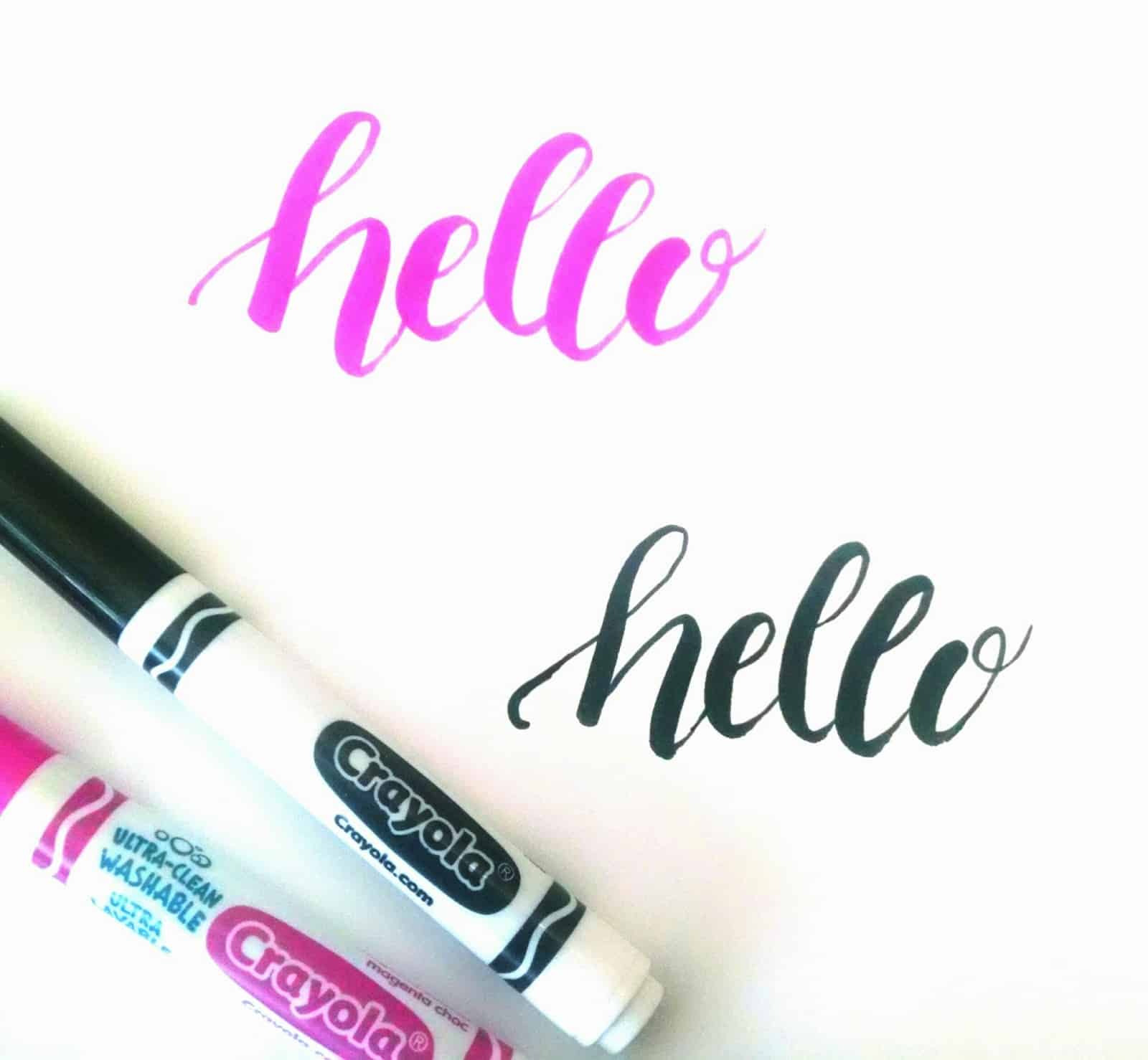 how to do brush lettering with crayola markers
