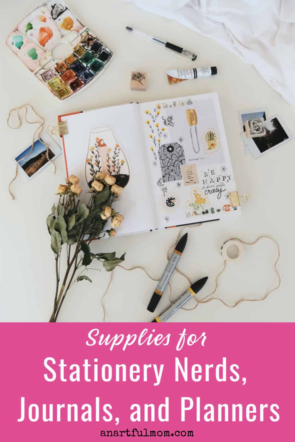 Supplies for journaling, scrapbooks, and snailmail