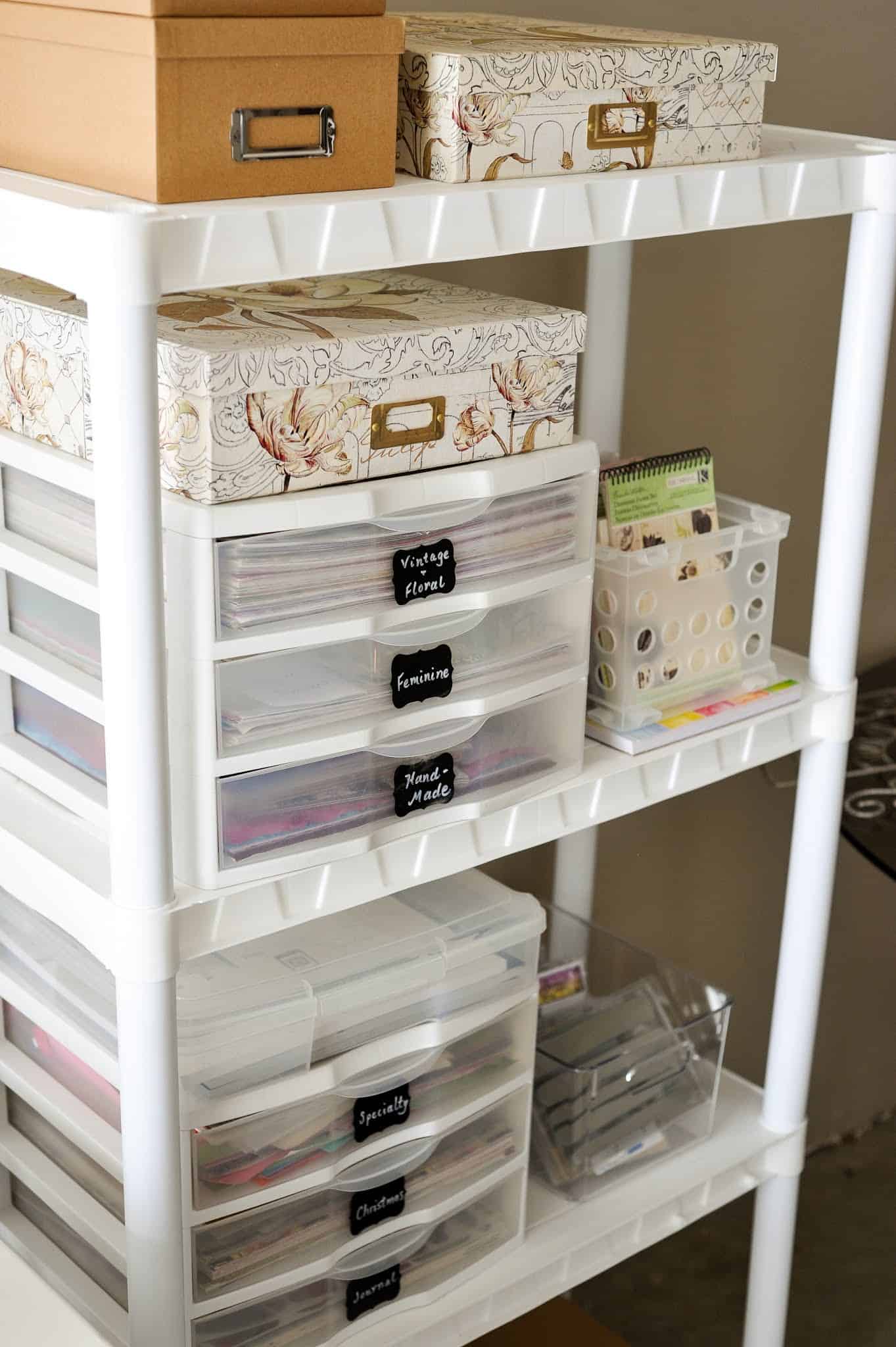 Paper organization in the craft room