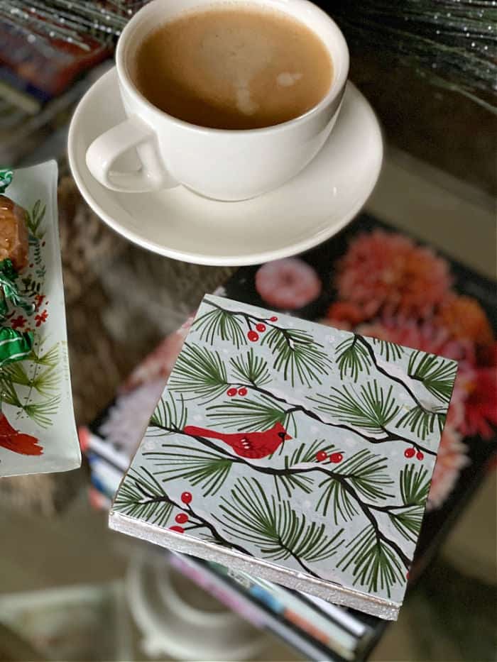 How to Upcycle Holiday Cards into Coasters and Trivets