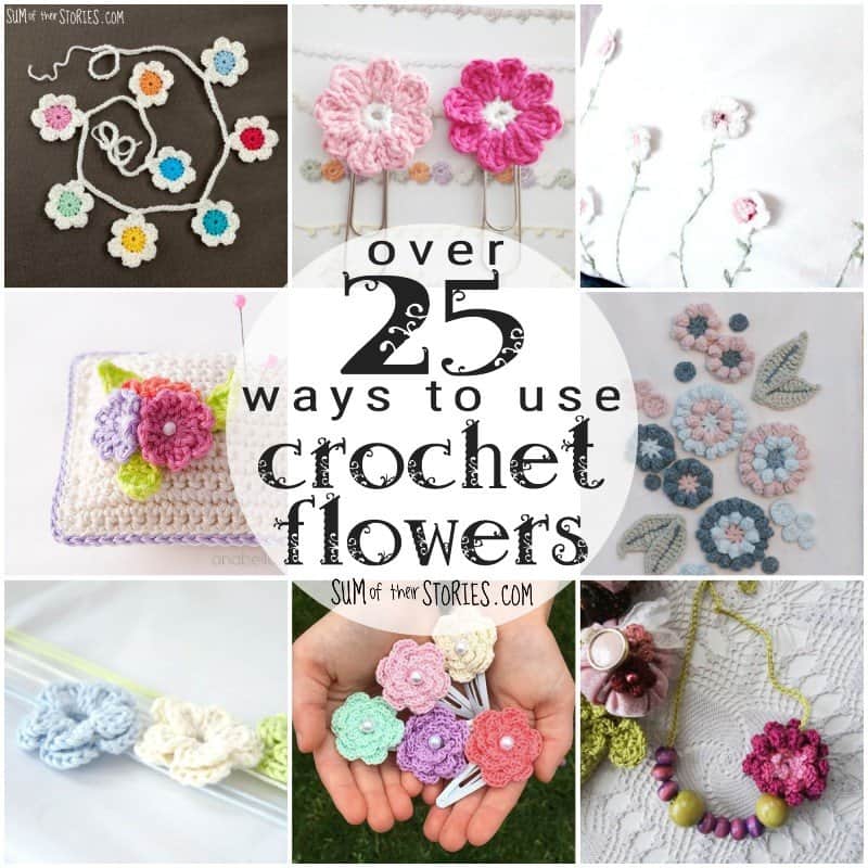 Ways to use crochet flowers
