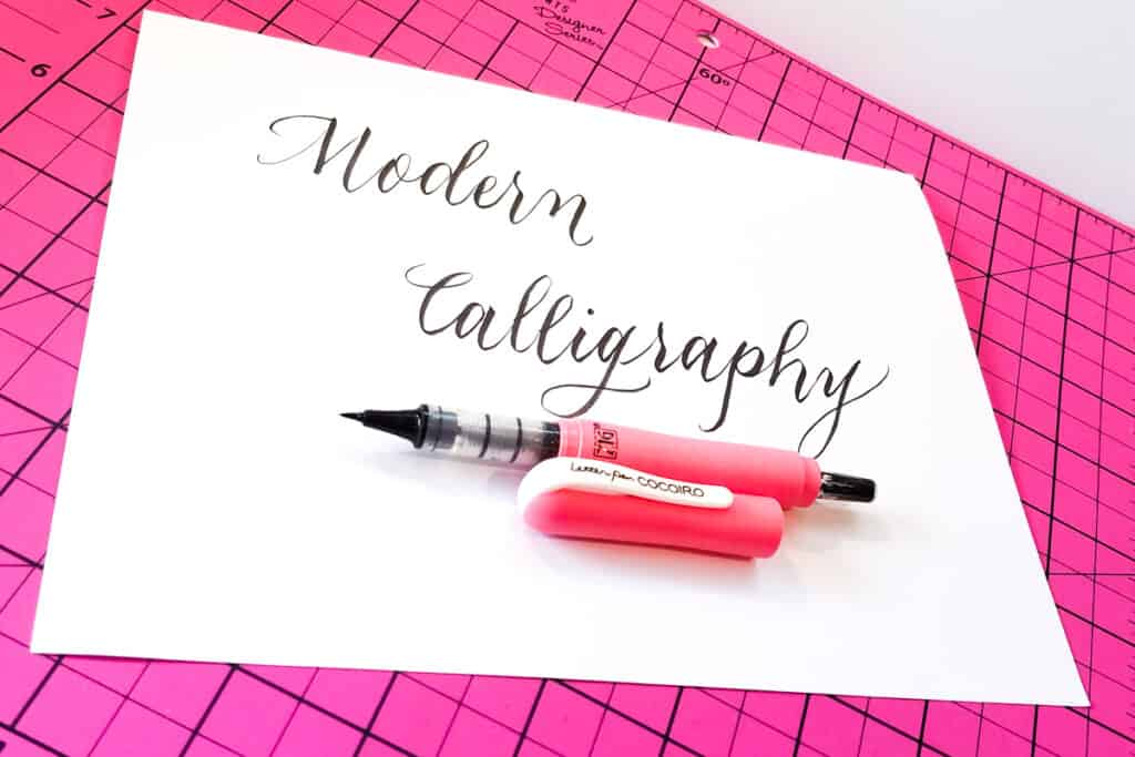 modern calligraphy with a Zig Cocoiro Letter Pen