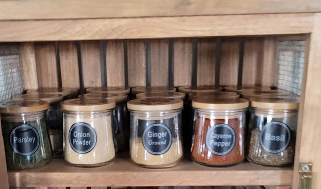 yogurt jars for spice storage