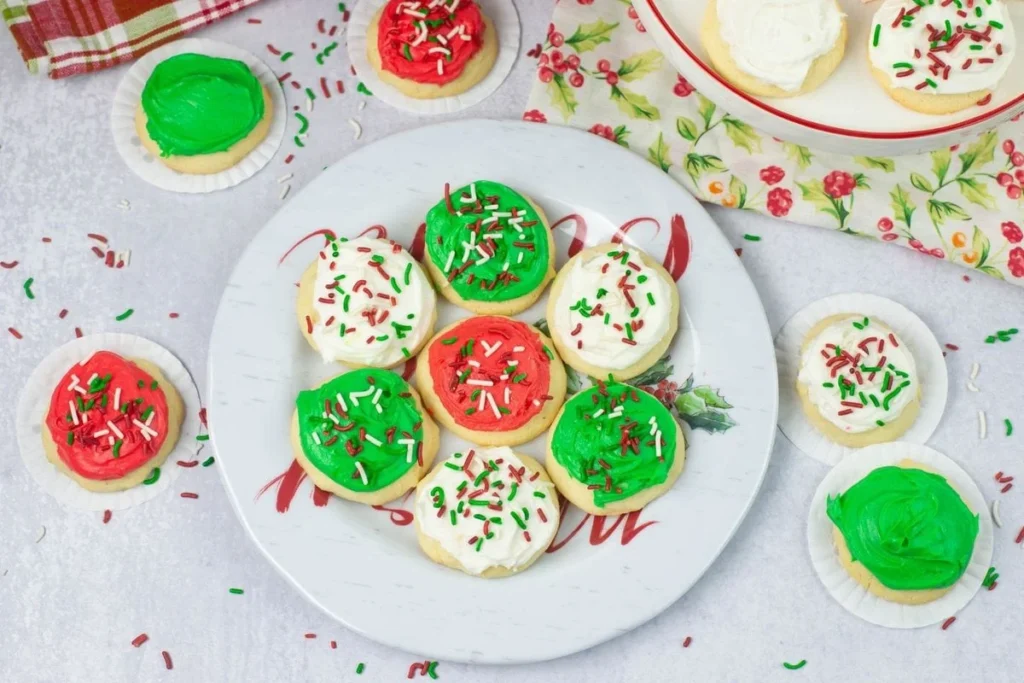 soft frosted Christmas cookies