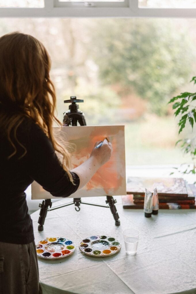 painting by a window