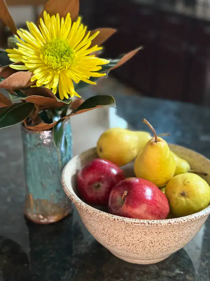 autumn vignette in the kitchen 