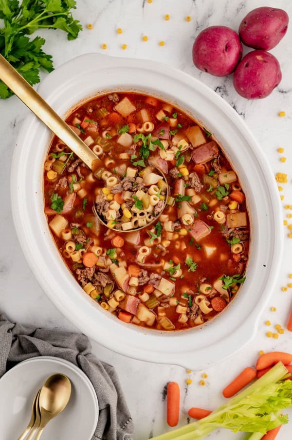 gluten-free slow cooker beef and vegetable soup