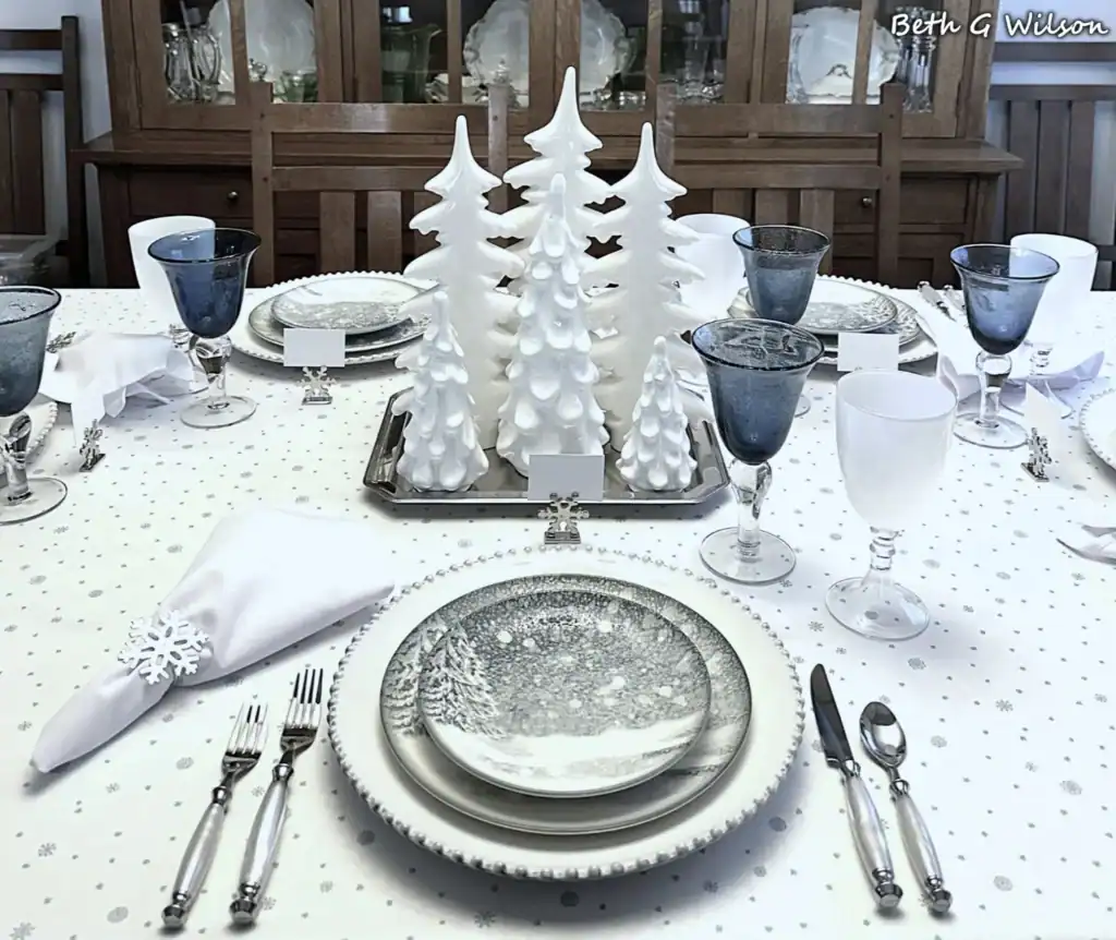 winter tablescape