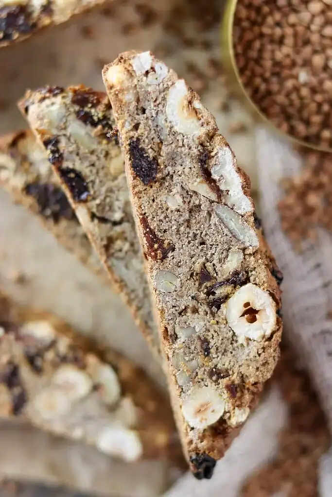 biscotti with fruits and nuts
